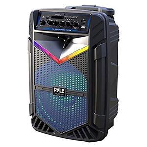 lot 3304 image: Portable Bluetooth PA Speaker System - 1200W Rechargeable Outdoor Bluetooth Speaker Portable PA System w 15 Subwoofer 1 Tweeter, Recording Function Mic In Party Lights USBSD Radio - Pyle PPHP1542B