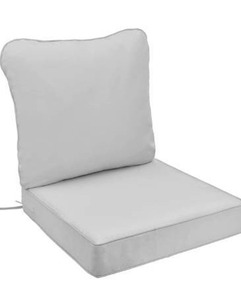 lot 3331 image: AAAAAcessories Outdoor Deep Seat Cushions for Patio Furniture, Water-Resistant Replacement Patio Chair Cushions 24 x 24 x 5 inch, Bright Gray