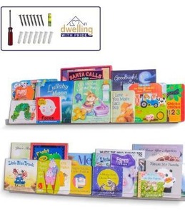 lot 3355 image: Acrylic Shelf 36 Inch (2Pack) - Acrylic Bookshelf for Toys & Books - Spice Rack & Floating Display - Acrylic Floating Shelves for Makeup & Cosmetic Product - Clear Acrylic Shelf for Books
