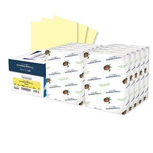 lot 3371 image: Hammermill Colored Paper, 20 lb Canary Printer Paper, 8.5 x 11-10 Ream (5,000 Sheets) - Made in the USA, Pastel Paper, 103341C