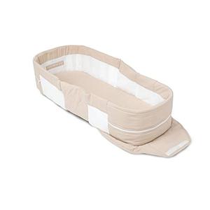 lot 3376 image: Baby Delight Snuggle Nest Organic Portable Infant Lounger  Organic Oat  Unique Patented Design  GOTS Certified Organic Cotton , 33.5x14x8 Inch (Pack of 1)