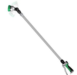 lot 3350 image: RESTMO 36-60 (3ft-5ft) Metal Watering Wand, Long Telescopic Tube  180° Adjustable Ratcheting Head  7 Spray Patterns  Flow Control, Perfect Garden Hose Sprayer to Water Hanging Baskets, Shrubs