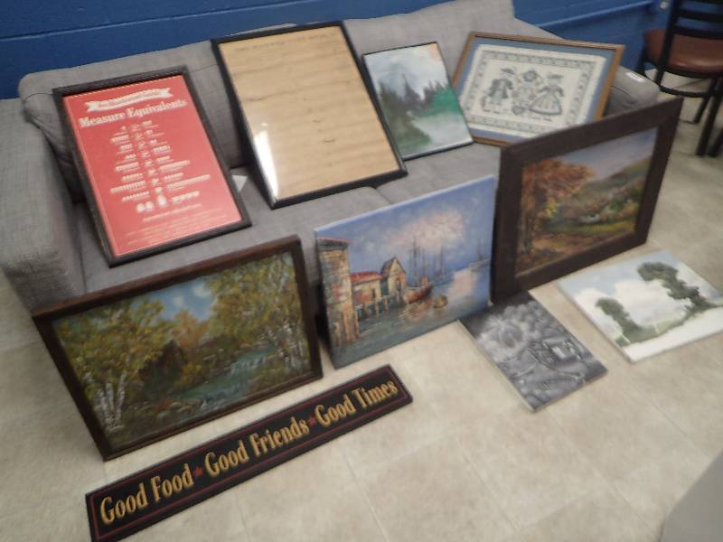 lot 1551 image: Large Lot of Framed Paint And Room Decor