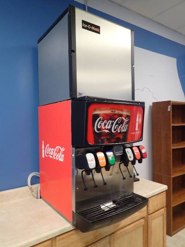 6 Select Soda Beverage Dispenser w/ IceOMatic Ice Maker Super Rush