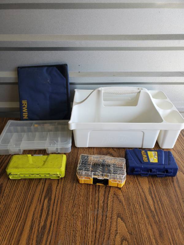 lot 1028 image: Lot of Incomplete Storage and Drill Attachment