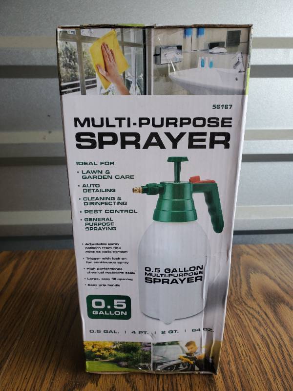 lot 1052 image: Multi-Purpose Sprayer 0.5 gallon cleaner chemical gardening