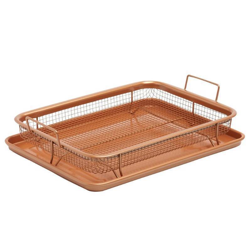 lot 1130 image: Gotham Steel 12 x 8 Non-Stick Ti-Ceramic Heat Circulating Crisper Tray
