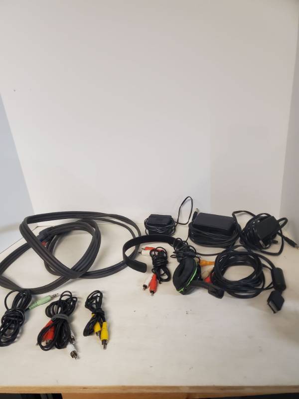 lot 1132 image: Video Cords, Headset, and Adaptors
