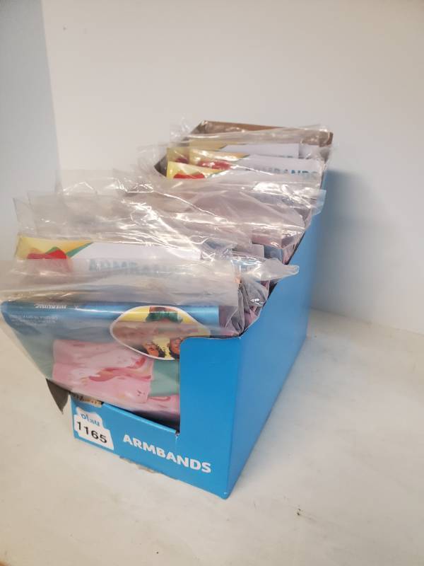 lot 1165 image: Lot of 19. Play Day Inflatable Printed Armbands - Pink