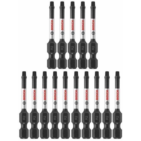 lot 1183 image: Bosch-ITSQ2215 15 pc. Impact Tough 2 In. Square #2 Power Bits