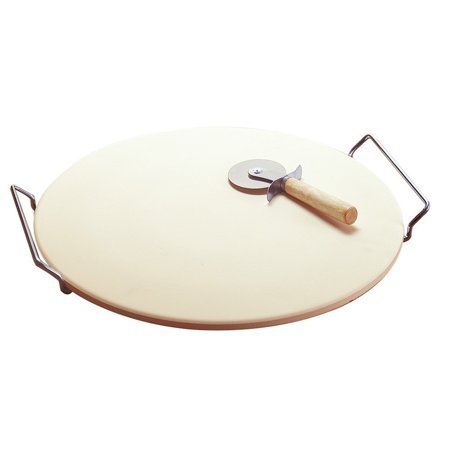lot 1189 image: GoodCook Round Pizza Baking Stone Metal Rack, 2 Piece