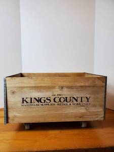 lot 1886 image: 2 Wooden Boxes on Wheels