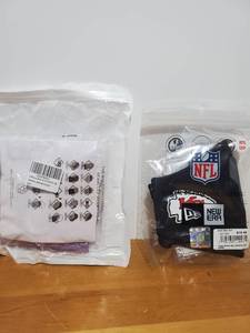 lot 1800 image: 6 Piece UV Sun Protection and New Era Kansas City Chiefs On-Field Face Mask