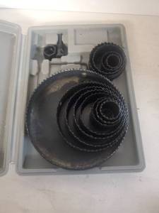 lot 1672 image: Hole Cutting Saw Kit. May be Incomplete