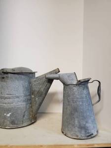 lot 1675 image: Galvanized Pitchers
