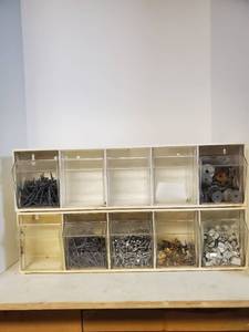 lot 1716 image: Pair of Pull Out Bins with Contents