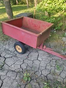 lot 1760 image: Metal Wagon Dump Cart