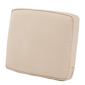 lot 29824 image: Classic Accessories Montlake FadeSafe Water-Resistant Patio Lounge Back Cushion, Antique Beige   (23 x 20 x 4 inch)