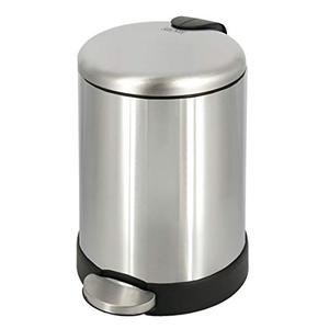 lot 29838 image: Glad Small Round Trash Can, Stainless Steel (1.2 Gallon) (2ct)