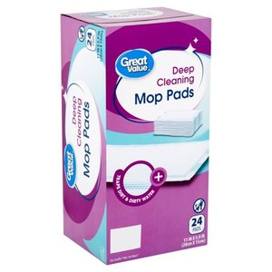 lot 29844 image: Great Value Deep Cleaning Mop Pads  (24ct) (3 Packs)