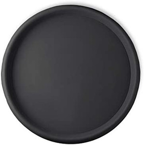 lot 29848 image: Crescent Garden Universal Round Saucer, Circular Saucer for Potted Plants, Caviar Black (19.7-Inch Inside Diameter)