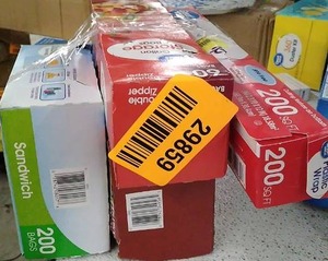 lot 29859 image: Disposable Storage Bags Lot (4pcs)  (See photos)  (SOLD AS IS)