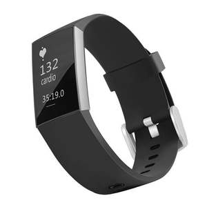 lot 29870 image: Silicone Band for Fitbit� Charge 3, Black