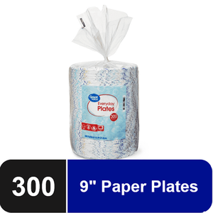 lot 29871 image: Great Value Everyday Paper Plates  (8 58)  (300ct)