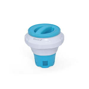 lot 29921 image: Mainstays Floating Collapsible Pool Blue Chlorine Dispenser for 3 Tablets