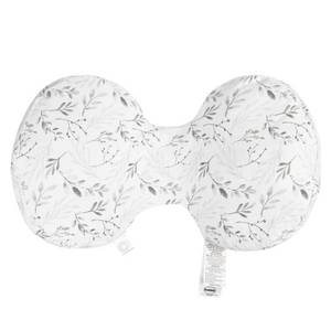 lot 30284 image: Boppy Side Sleeper Pregnancy Pillow with Removable Jersey Pillow Cover, Gray Falling Leaves