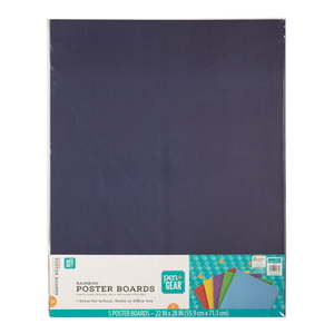 lot 30301 image: PenGear Poster Board Rainbow Set, Multi Colored  (22 x 28)  (5 Sheets) (Set of 6)