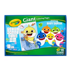 lot 30303 image: Crayola Baby Shark Giant Coloring Book Beginner Child  (18 Pages)  (Set of 11)