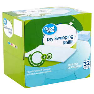 lot 30379 image: Great Value Dry Sweeping Cloth Refills (4pcs)  (See photos)  (SOLD AS IS)
