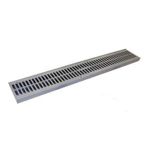 lot 31136 image: NDS 241-1 Spee-D Channel Drain Grate, Gray  (4-18 in. wide X 2 ft. long)