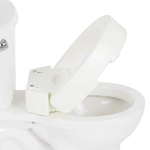 lot 31161 image: Vive Hinged Toilet Seat Riser - Elevated, Raised Seat Lifter (Elongated)