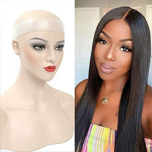 lot 31188 image: Silicone Wig Grip Transparent Silicone Wig Band Sweatproof Seamless Wig Headbands Unisex Drop-shaped Wig Elastic Band
