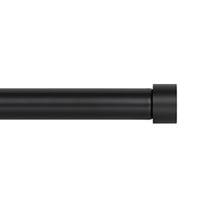 lot 31204 image: Ivilon Drapery Window Curtain Rod - End Cap Style Design 1 Inch Pole, Black  (28 to 48 Inch)