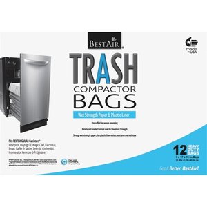 lot 31223 image: BestAir WMCK1335012 Trash Compactor Bags, 12 Bags (Heavy Duty)