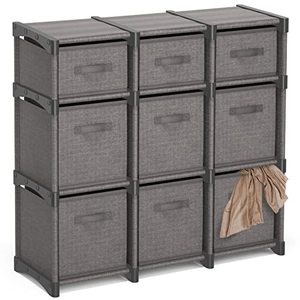 lot 31243 image: Hearth & Harbor 9 Cube Storage Organizer, Gray