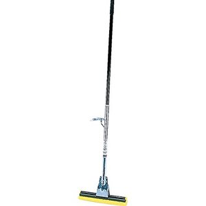 lot 31730 image: Rubbermaid Brute Steel Roller Sponge Mop with Steel Handle (FG643500BRNZ) Metal, 1 EA