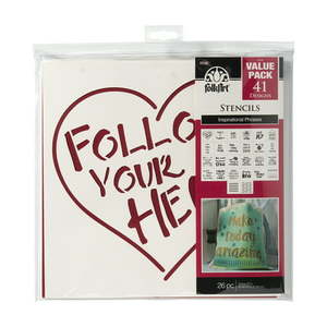 lot 31756 image: FolkArt Paper Stencil Value Pack Inspiration  (12 in x 12 in)  (26 Pieces)  (2 packs)