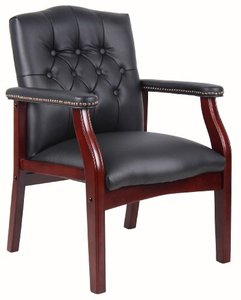 lot 31761 image: Boss Office Products Ivy League Executive Guest Chair, Black