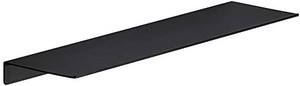 lot 31776 image: Danpoo Metal Wall Shelf, Black Floating Shelf, 20 Display Shelves for Wall Storage, Long Bathroom Shelf Wall Mounted