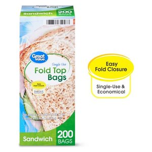 lot 31786 image: Great Value Sandwich Bags Lot (3pcs) (See photos)  (SOLD AS IS)