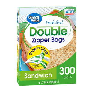 lot 31788 image: Great Value Sandwich Bags Lot (2pcs) (See photos)  (SOLD AS IS)