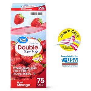 lot 31791 image: Great Value Storage Bags Lot (2pcs)  (See photos)  (SOLD AS IS)