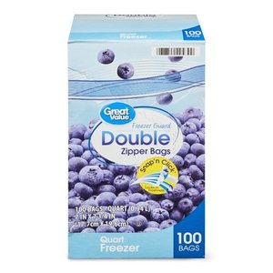 lot 31792 image: Great Value Freezer Bags Lot (2pcs)  (See photos)  (SOLD AS IS)