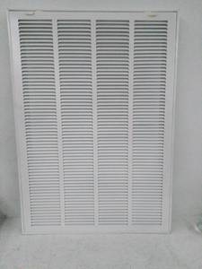 lot 31816 image: Steel Return Air Filter Grille for 1 Filter, Removable FaceDoor, HVAC Duct Cover, Stamped Flat Face, White (Outer Dimensions 22.5 x 33.75) (20 x 32)