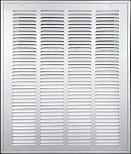 lot 54444 image: Steel Return Air Filter Grille Removable Door for 1-inch Filters  Vent Cover Grill, White  Outer Dimensions 18 58W X 22 58H for 16x20 Duct Opening