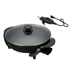 lot 54489 image: Mainstays 12 Round Nonstick Electric Skillet with Glass Cover